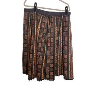 VINTAGE X PLUS Peasant Floral Black Cottage Whimsygoth Skirt